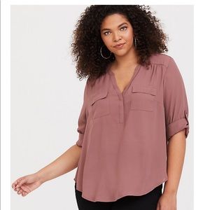 ❌SOLD❌ HARPER - WALNUT GEORGETTE PULLOVER BLOUSE